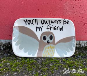 Sandy Owl Plate