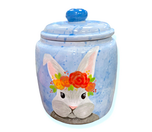 Sandy Watercolor Bunny Jar