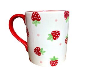 Sandy Strawberry Dot Mug