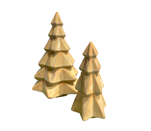Sandy Rustic Glaze Faceted Trees