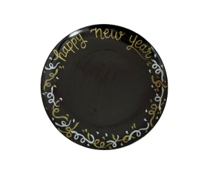 Sandy New Year Confetti Plate