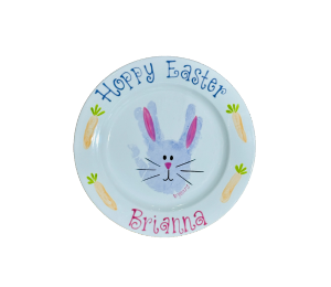 Sandy Easter Bunny Plate