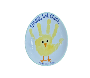 Sandy Little Chick Egg Plate