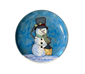 Sandy Rustic Glazed Snowman